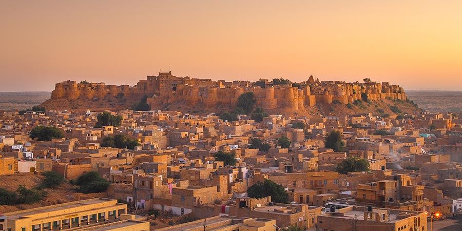 Witnessing sunset in the Thar Desert